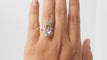 Bague 52.5 Bague vintage en or jaune et aigue-marine 58 Facettes 32408