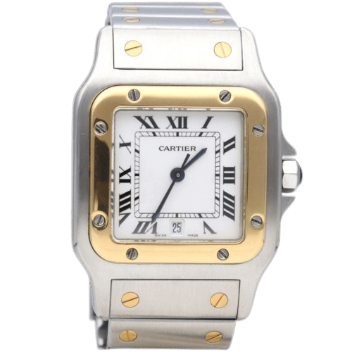 Montre Cartier Santos Galbée - Montre en or jaune et acier 58 Facettes MT45626