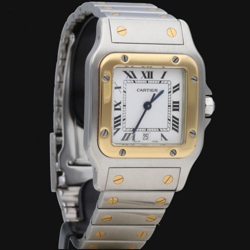 Montre Cartier Santos Galbée - Montre en or jaune et acier 58 Facettes MT45626