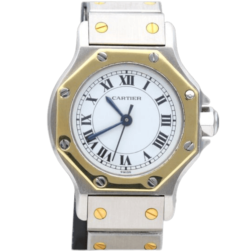 Montre Cartier Santos - Montre en or jaune et acier 58 Facettes MT46968