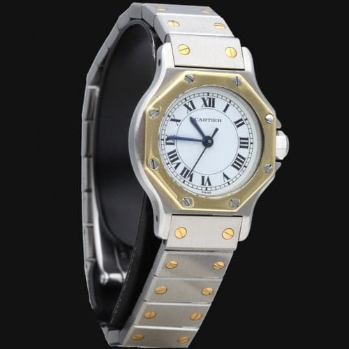 Montre Cartier Santos - Montre en or jaune et acier 58 Facettes MT46968