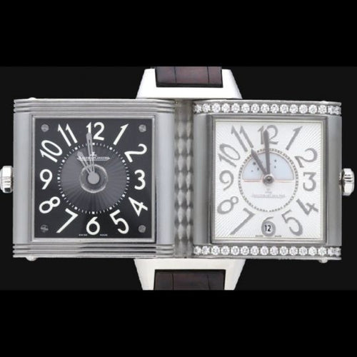 Montre Jaeger-LeCoultre Reverso Squadra Lady Duetto - Montre en acier 58 Facettes MT46840