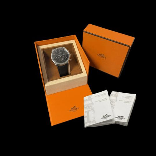 Montre Hermès Arceau - Montre chronographe en acier 58 Facettes MT46090