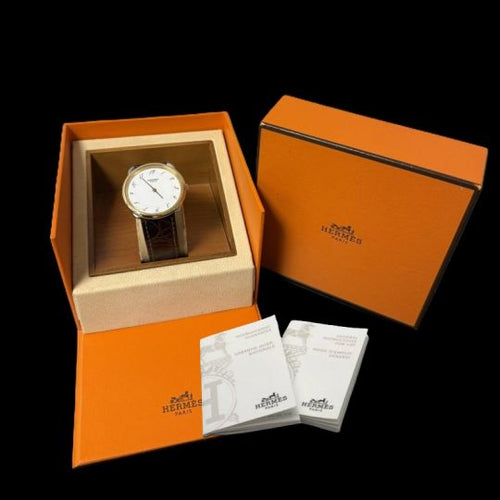 Montre Hermès Arceau - Montre chronographe en acier 58 Facettes MT46109