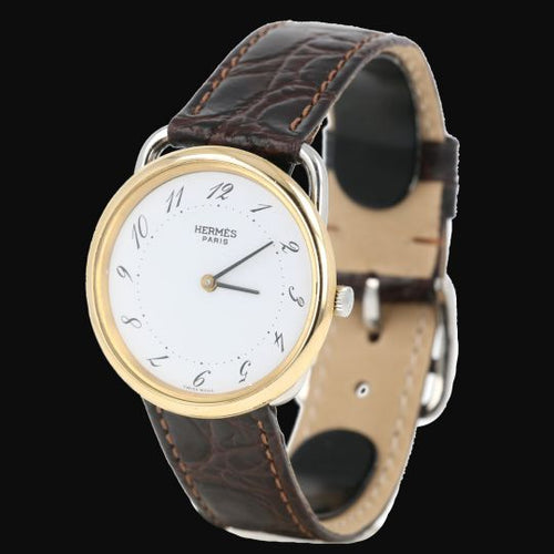 Montre Hermès Arceau - Montre chronographe en acier 58 Facettes MT46109