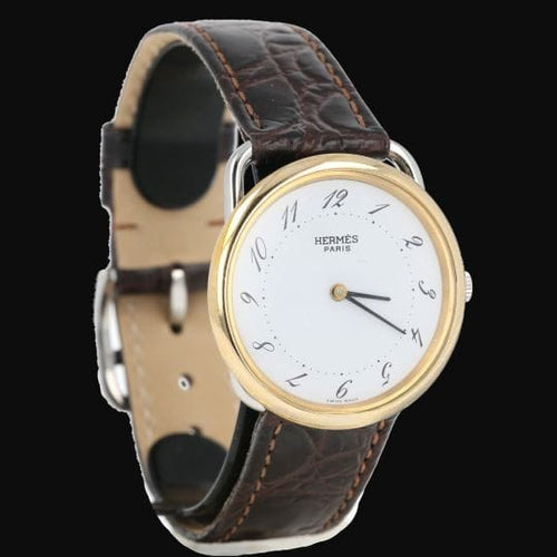 Montre Hermès Arceau - Montre chronographe en acier 58 Facettes MT46109