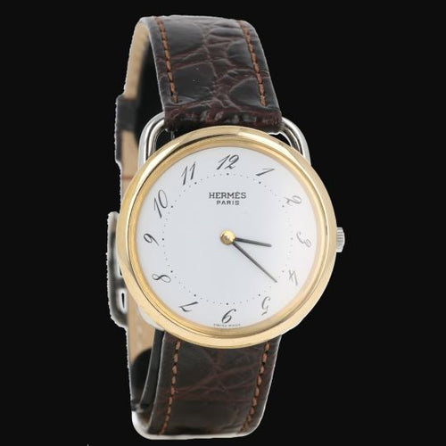 Montre Hermès Arceau - Montre chronographe en acier 58 Facettes MT46109