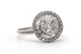 Bague 59 Bague contemporaine en or blanc 18 carats et diamants 58 Facettes 23827
