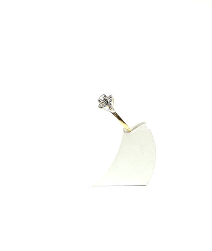 Bague 57 Bague bicolore en or jaune, platine et diamants 58 Facettes Z15B51755