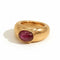 Bague 55 Bague jonc en or jaune et rubis cabochon 58 Facettes 1.0001260/1