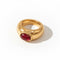 Bague 55 Bague jonc en or jaune et rubis cabochon 58 Facettes 1.0001260/1