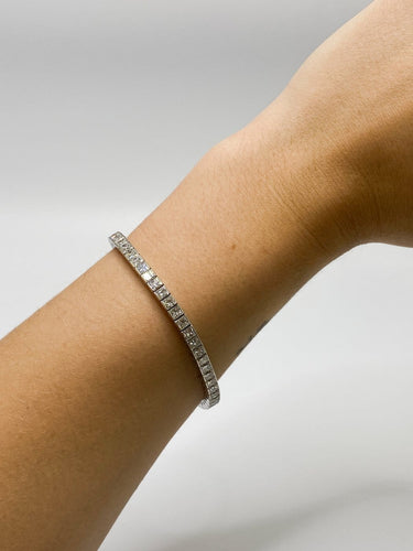 Bracelet Bracelet tennis rivière en or blanc et diamants 8,50 ct 58 Facettes BO/260187