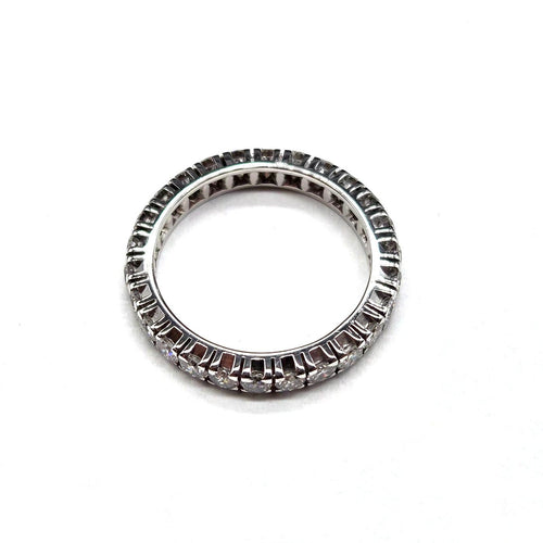 Bague 53 Alliance diamants en or blanc 18K 58 Facettes BO/260035