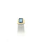 Bague 60 Chevalière en or jaune et topaze Blue London 58 Facettes Z1351921