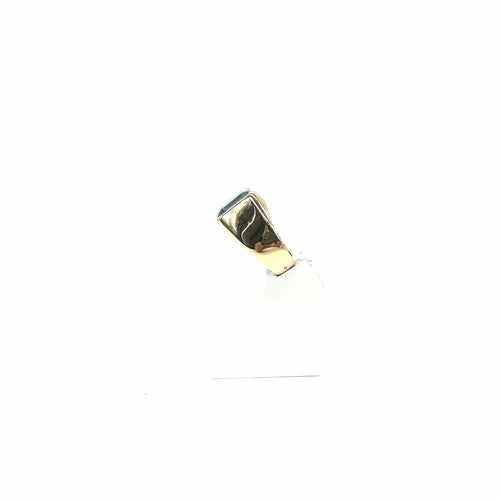 Bague 60 Chevalière en or jaune et topaze Blue London 58 Facettes Z1351921