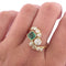 Bague 53 Bague en or jaune avec émeraude et diamants 58 Facettes 377/26 O