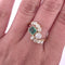 Bague 53 Bague en or jaune avec émeraude et diamants 58 Facettes 377/26 O