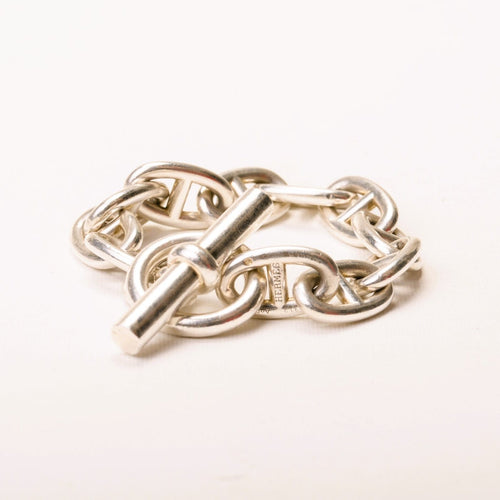Bracelet Hermès Chaîne d'Ancre - Bracelet TGM en argent 58 Facettes LMB-359