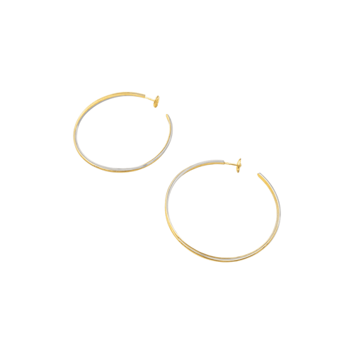Boucles d'oreilles Cartier Trinity - Boucles d'oreilles créoles grand modèle en trois ors 58 Facettes 35722
