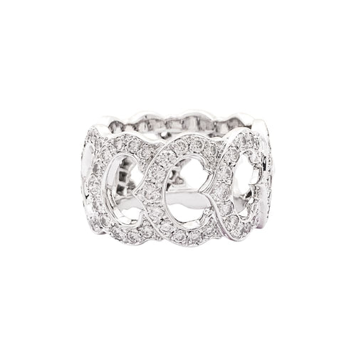 Bague 53 Cartier C de Cartier - Bague en or blanc et diamants 58 Facettes 35686