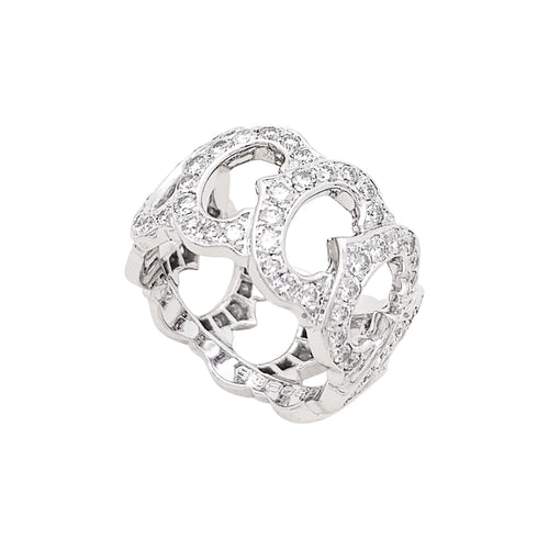 Bague 53 Cartier C de Cartier - Bague en or blanc et diamants 58 Facettes 35686