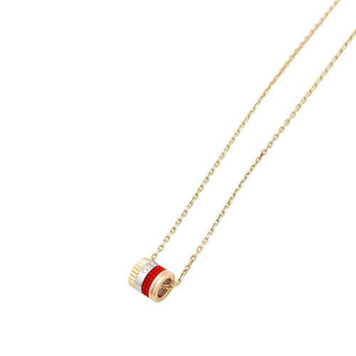 Collier Boucheron Quatre Red Edition - Collier 3 ors, céramique rouge et diamant 58 Facettes 35736