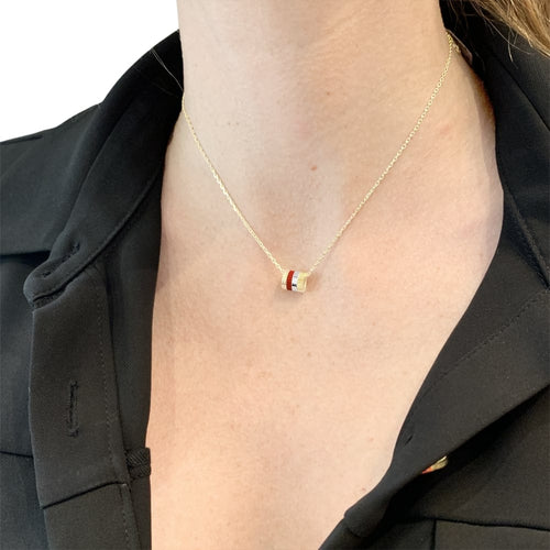 Collier Boucheron Quatre Red Edition - Collier 3 ors, céramique rouge et diamant 58 Facettes 35736