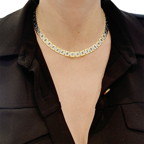 Collier Mauboussin - Collier vintage en or jaune et or blanc 58 Facettes 35730