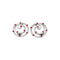 Boucles d'oreilles Giovanni Ferraris - Boucles d'oreilles en or blanc, diamants et rubis 58 Facettes 35697
