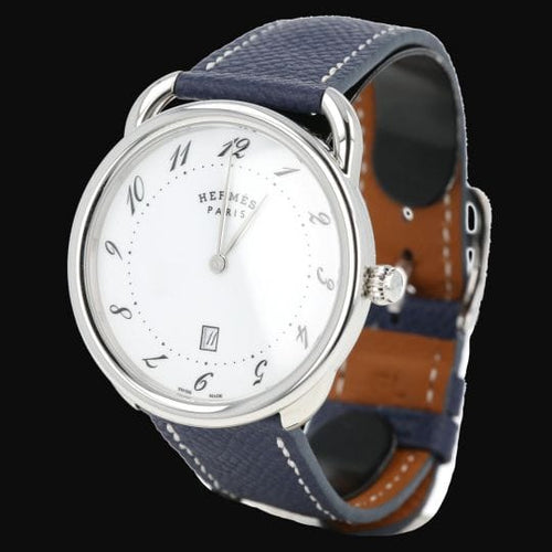 Montre Hermès Arceau - Montre automatique en acier 58 Facettes MT46110