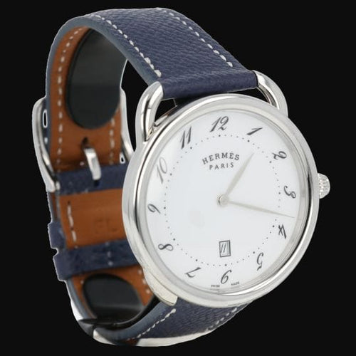 Montre Hermès Arceau - Montre automatique en acier 58 Facettes MT46110