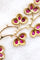 Parure florale en or jaune, rubis et diamants 58 Facettes 240164