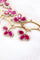 Parure florale en or jaune, rubis et diamants 58 Facettes 240164