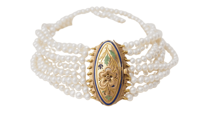 Bracelet Bracelet ancien 9 rangs en or jaune et perles de culture 58 Facettes 29041