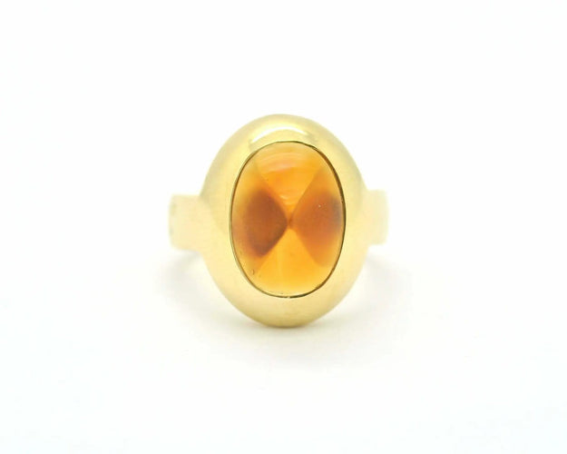 Bague 57 Pomellato - Bague en or jaune et quartz citrine 58 Facettes 154T21_M