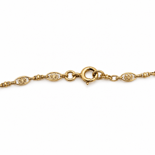 Collier Art Nouveau - Collier draperie en or jaune et diamants 58 Facettes 1.0000094/1