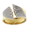 Bracelet Bracelet rigide en or jaune et blanc et diamants 58 Facettes G3963