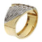 Bracelet Bracelet rigide en or jaune et blanc et diamants 58 Facettes G3963