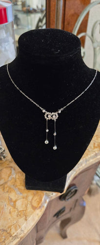 Collier Art déco - Collier négligé en platine et diamants 58 Facettes 1