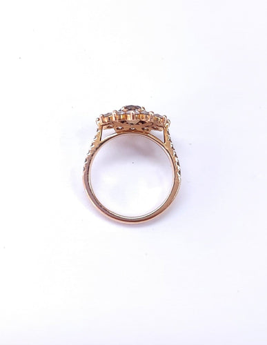 Bague 51 Gemmyo Lefkos - Bague marguerite en or rose et diamants 58 Facettes Gmyo-2370