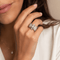 Bague 56 Bague Tank en or rose et diamants 58 Facettes 1.0001250/1