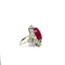 Bague 58 Scarlet Majesty - Bague Art déco en platine, rubis et diamants 58 Facettes 50471
