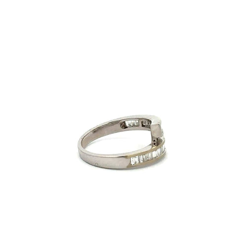 Bague 53 Enveloping Shine - Bague ouverte en or blanc et diamants 58 Facettes 50472