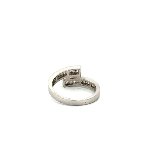 Bague 53 Enveloping Shine - Bague ouverte en or blanc et diamants 58 Facettes 50472