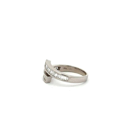 Bague 53 Enveloping Shine - Bague ouverte en or blanc et diamants 58 Facettes 50472