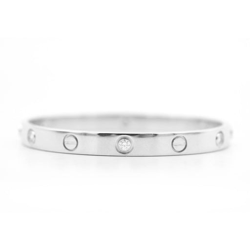 Bracelet Cartier Love Small - Bracelet taille 16 en or blanc et diamants 58 Facettes 348A26_M