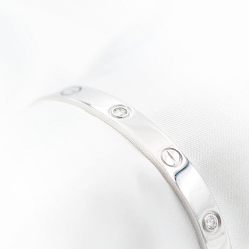 Bracelet Cartier Love Small - Bracelet taille 16 en or blanc et diamants 58 Facettes 348A26_M