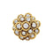 Bague 49 Bague fleur vintage en or jaune et diamants 58 Facettes 35738