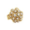 Bague 49 Bague fleur vintage en or jaune et diamants 58 Facettes 35738