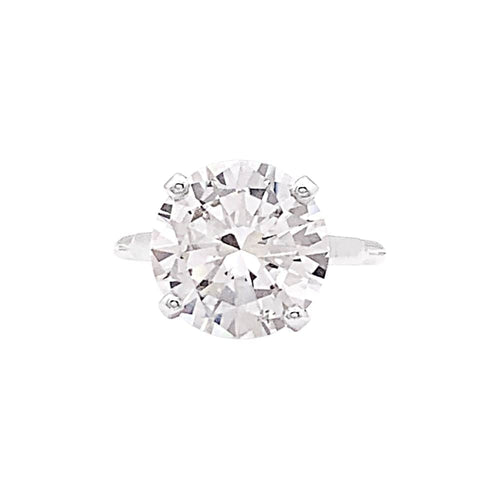 Bague 53 Bague solitaire en platine avec diamant 5,01 carats 58 Facettes 35744
